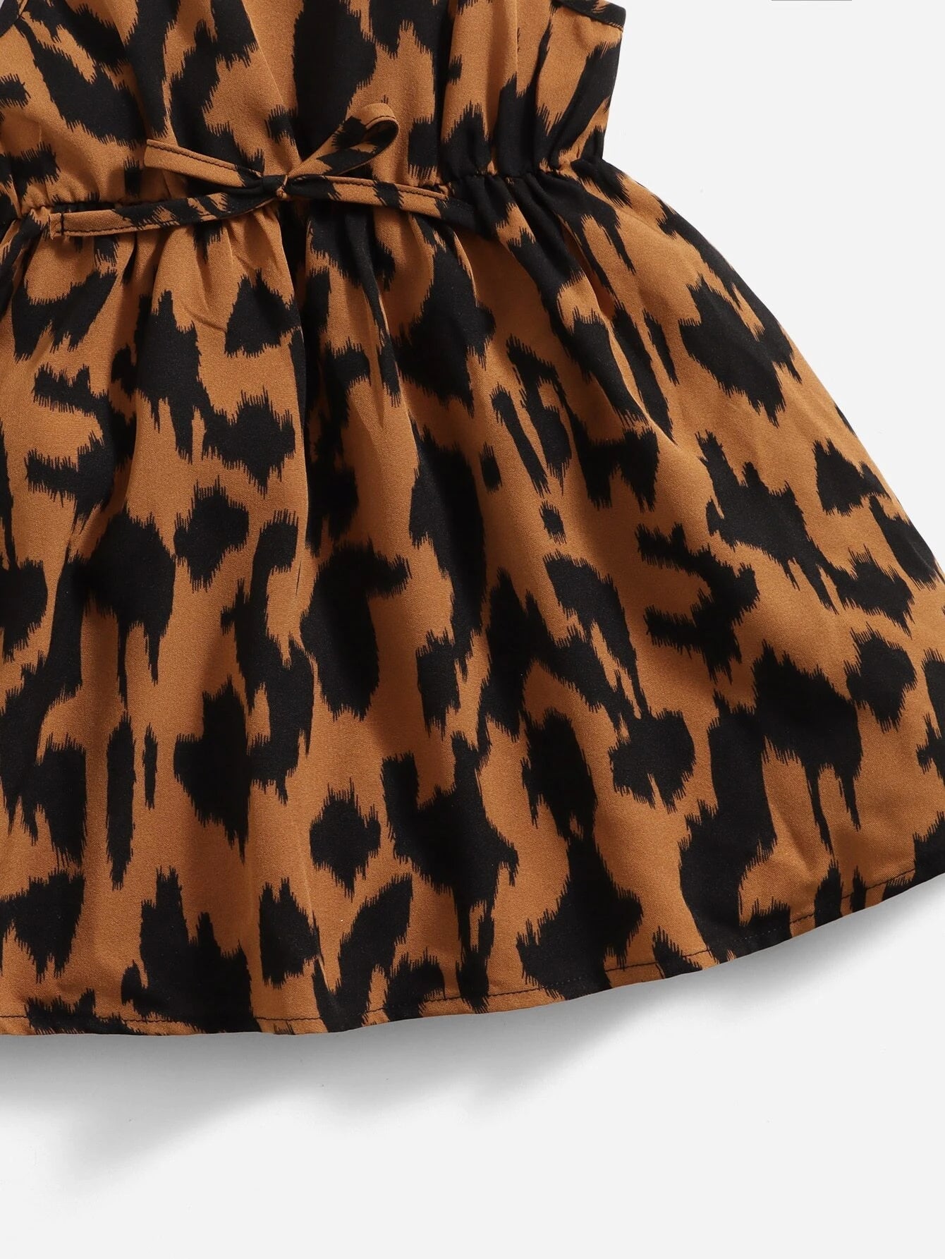 Baby Girl Allover Print Bow Front Cami Dress