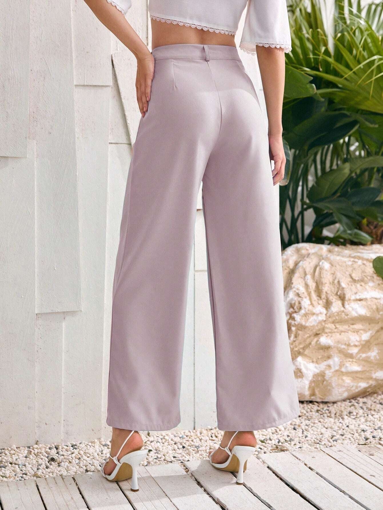 Privé Women'S Solid Color Loose Fit Pants