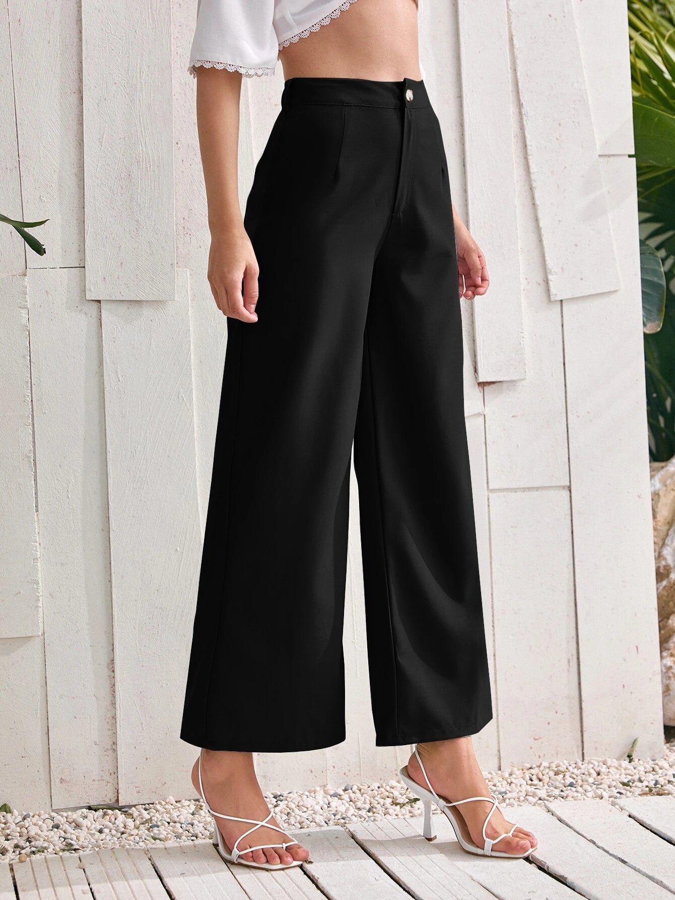 Privé Women'S Solid Color Loose Fit Pants