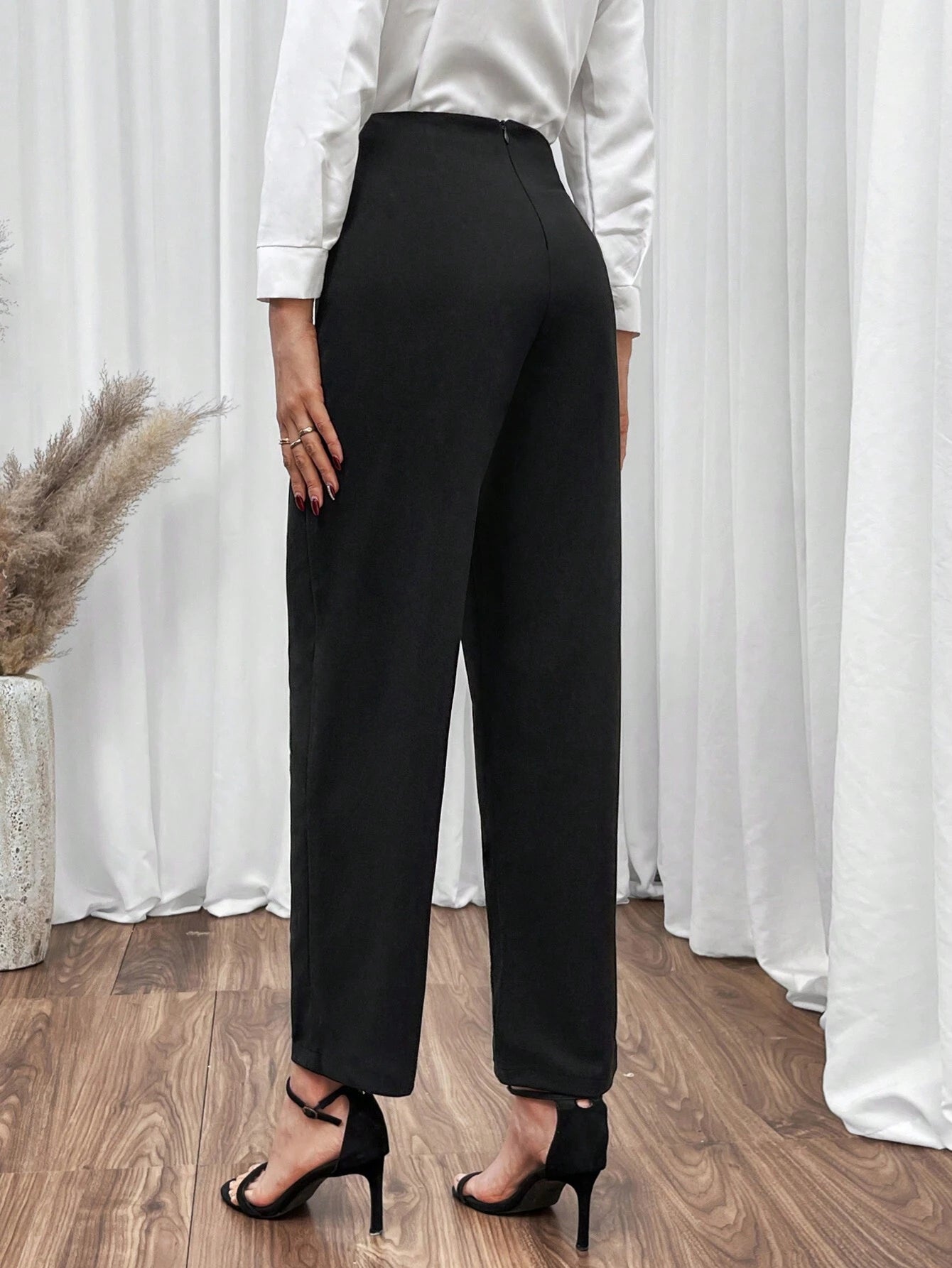 Frenchy Women'S Cone Pants with Button Detail