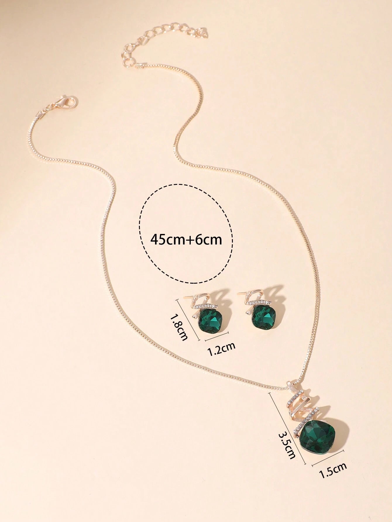 3Pcs Crystal Decor Jewelry Set