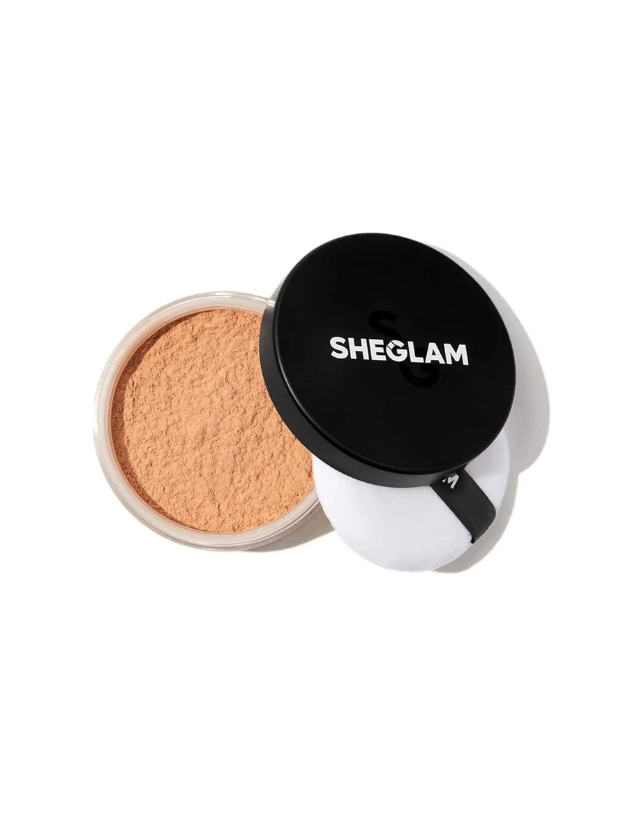 SHEGLAM بودرة تثبيت مخبوزة متوهجة بني فاتح