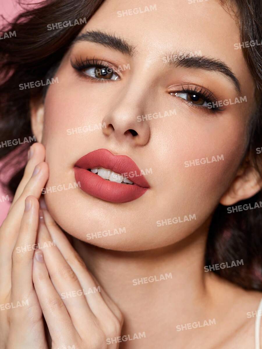 SHEGLAM أحمر شفاه سائل فاتح مطفي - دامسل الطويل الأمد عالي الصباغة مغذي بزيت دوار الشمس