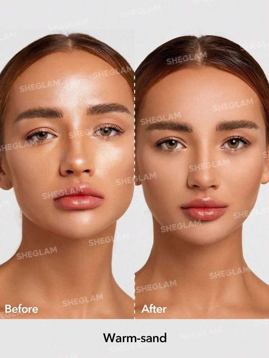 SHEGLAM مسحوق ضد الزيوت والمسام ذو اللون الرملي الداف