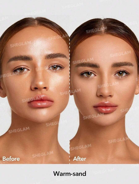 SHEGLAM مسحوق ضد الزيوت والمسام ذو اللون الرملي الداف