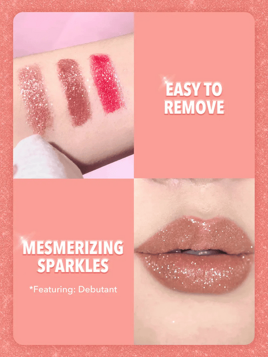 SHEGLAM مجموعة ملمع شفاه ليب دازلر وردي لامع