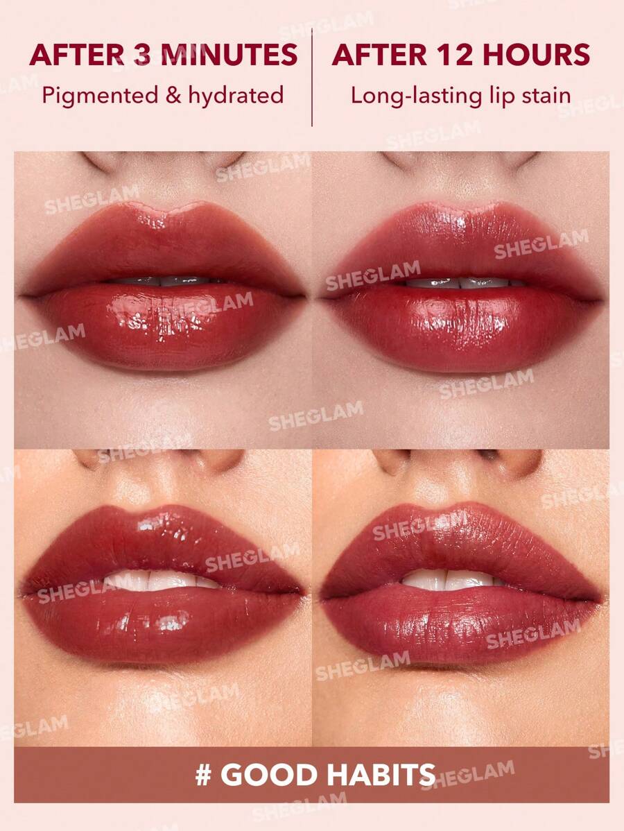 SHEGLAM أحمر شفاة لمسة لامعة وثابتة
