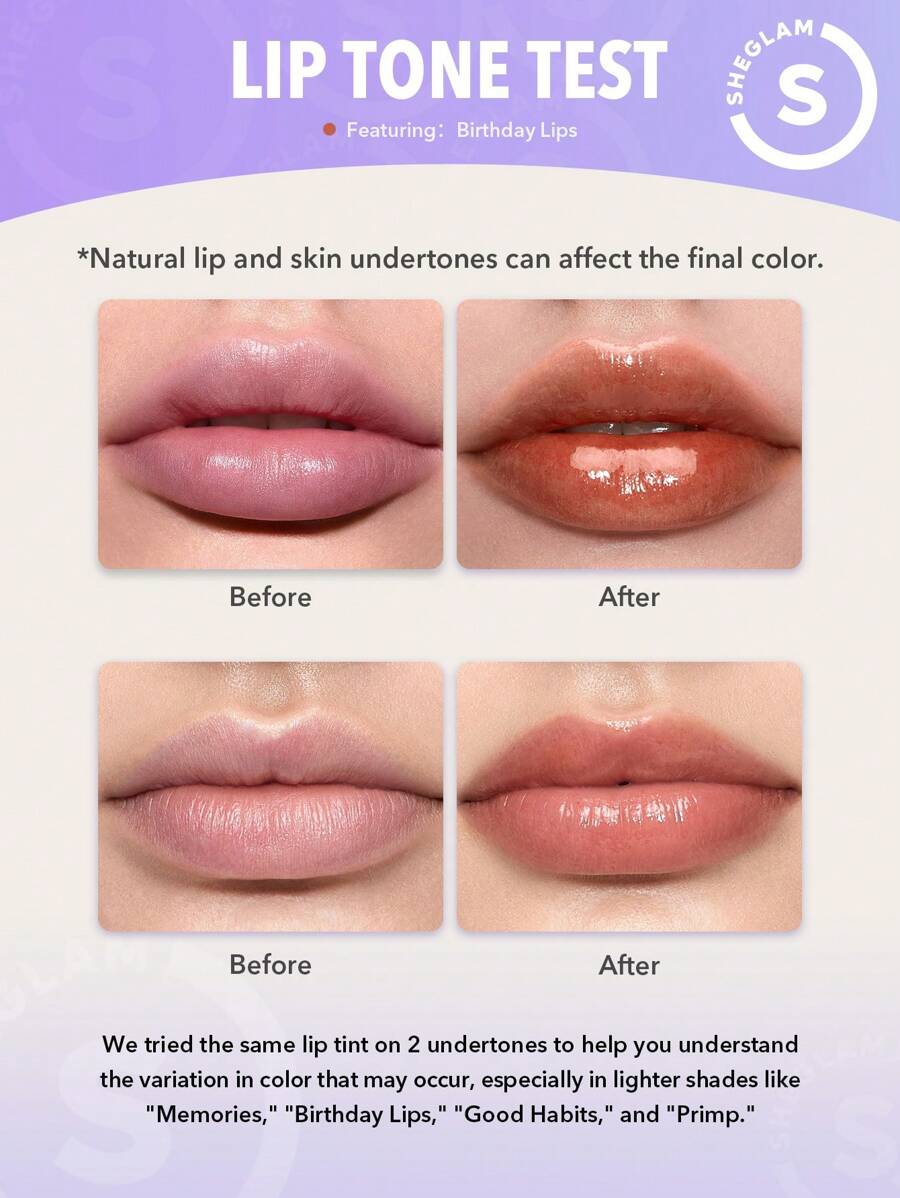 SHEGLAM أحمر شفاة لمسة لامعة وثابتة
