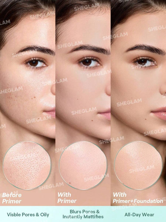 SHEGLAM جل خفيف بلون بيج يساعد على تصغير مظهر المسام