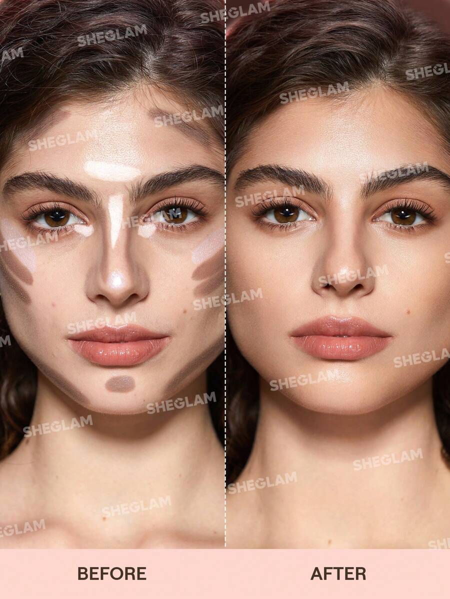 SHEGLAM قلم تحديد الوجه متعدد الأضواء اللامعة