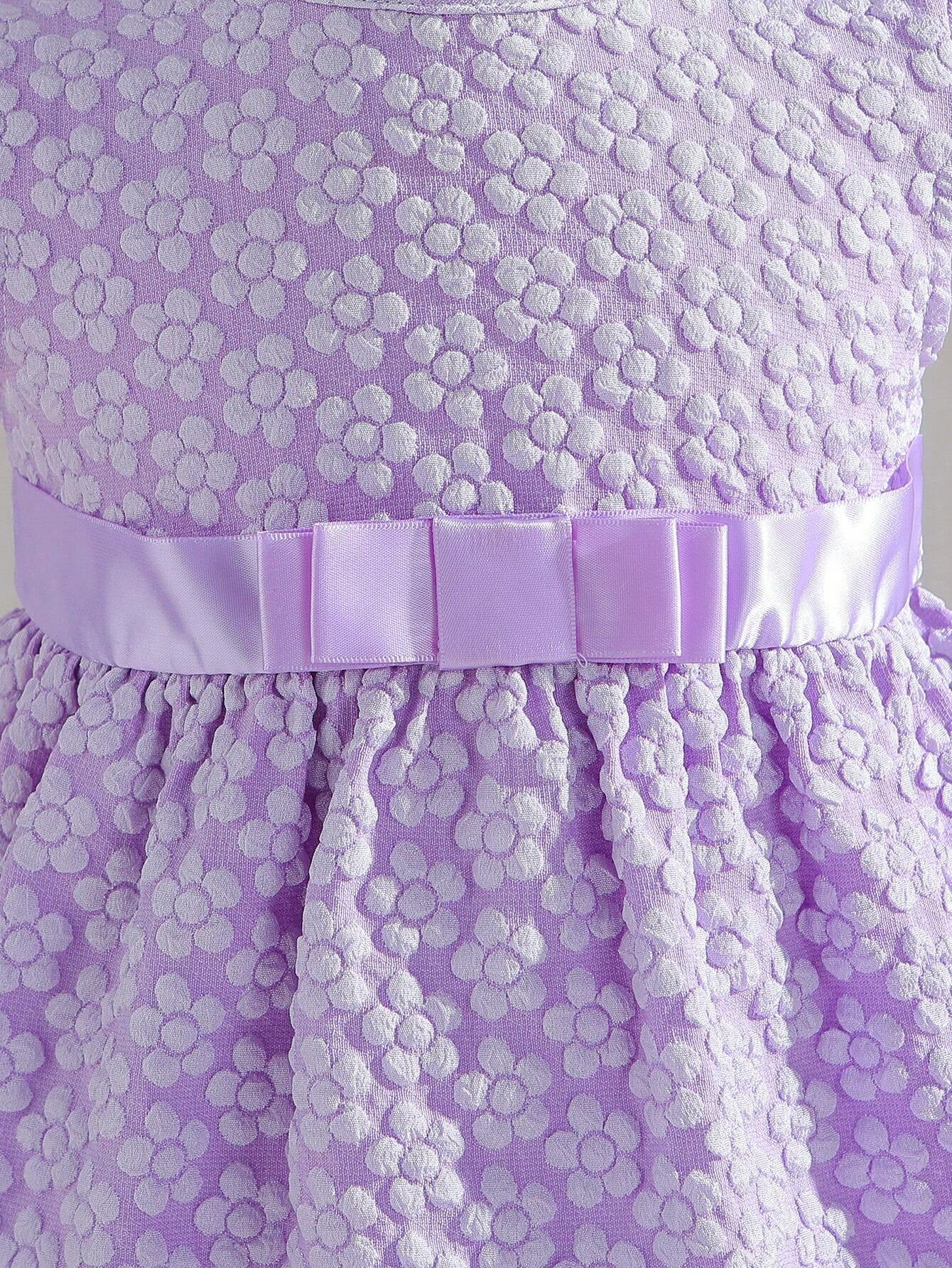 Baby Girls' Floral Jacquard Princess Dress for Parties