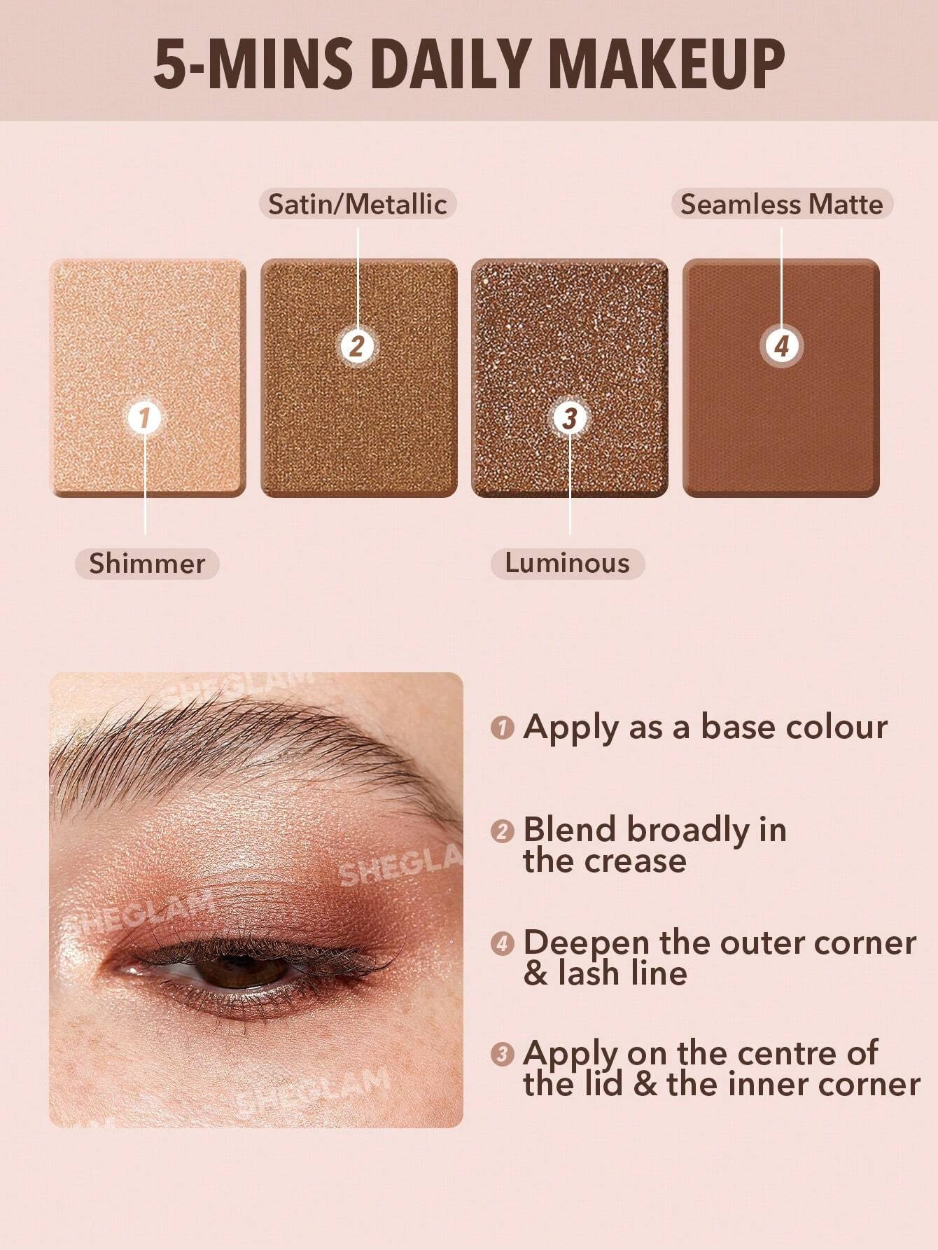 SHEGLAM SHEGLAM Essential Square Eyeshadow Quad-Serendipity