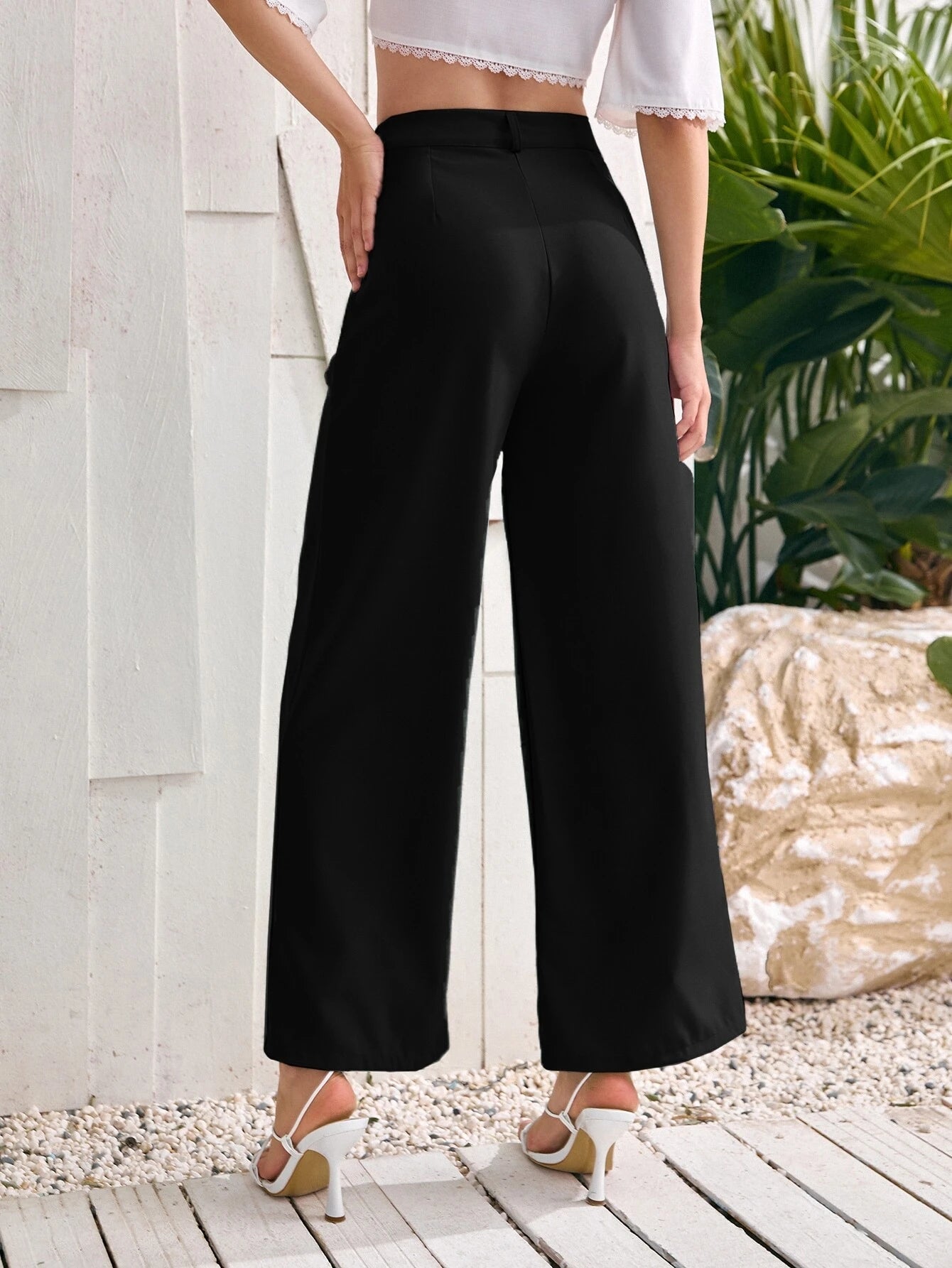 Privé Women'S Solid Color Loose Fit Pants