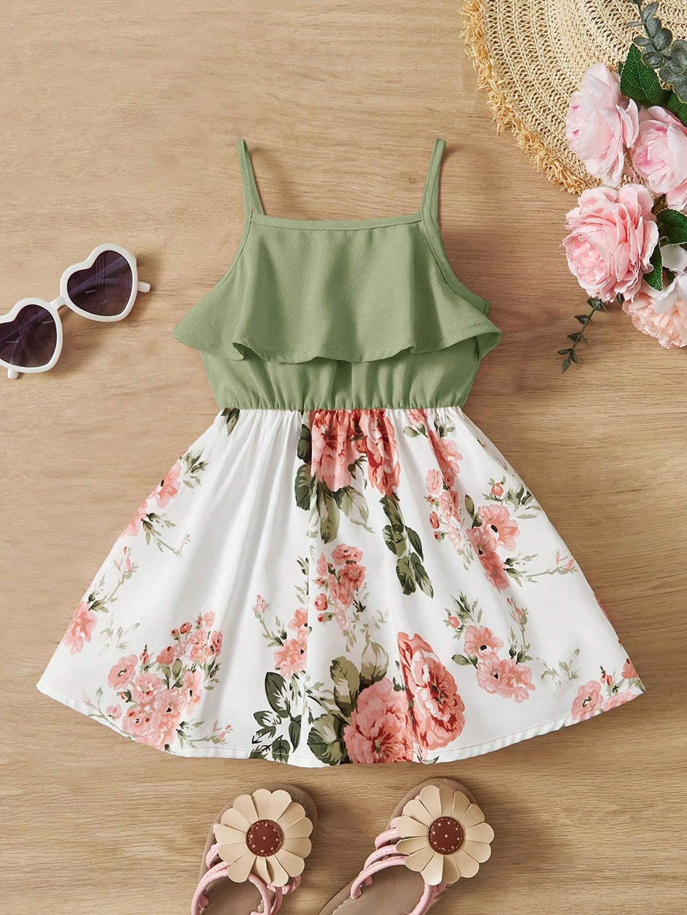 Baby Girl Floral Printed Cami Dress