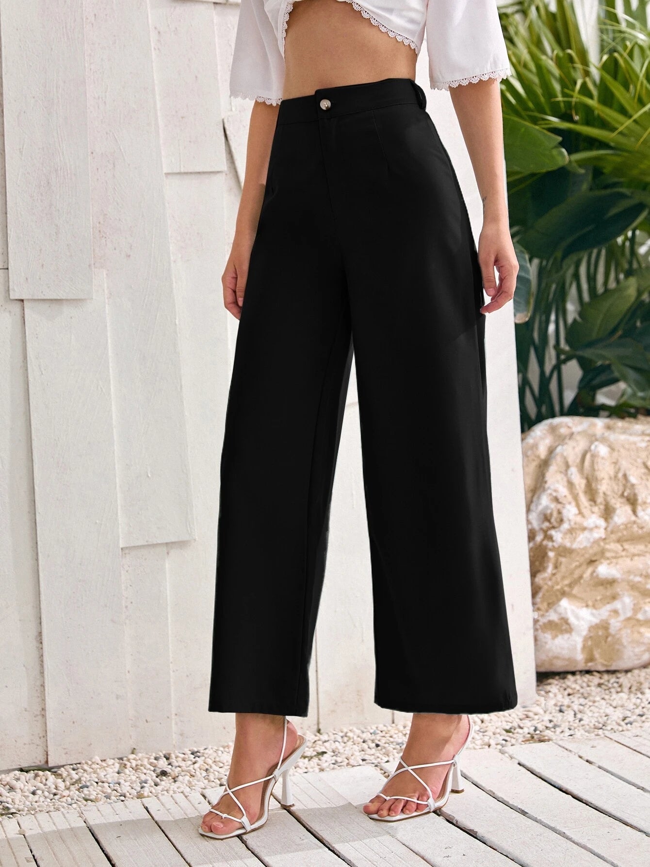 Privé Women'S Solid Color Loose Fit Pants
