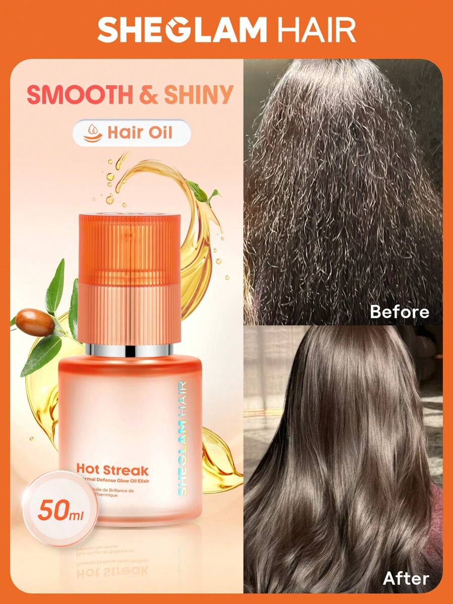 qualitySHEGLAM HAIR حراري Glow Elixir زيت