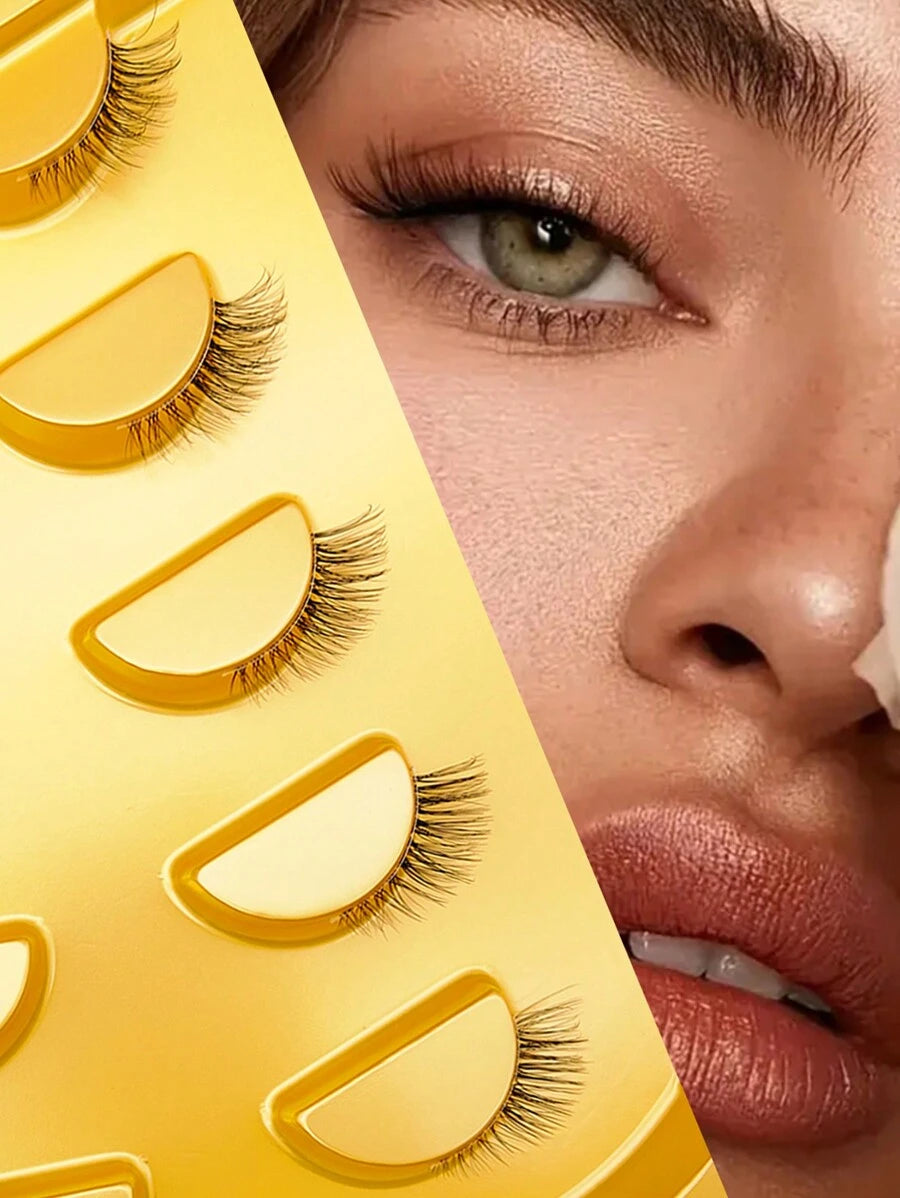 SHEIN طقم 5 أزواج رموش عين القطة النصفية