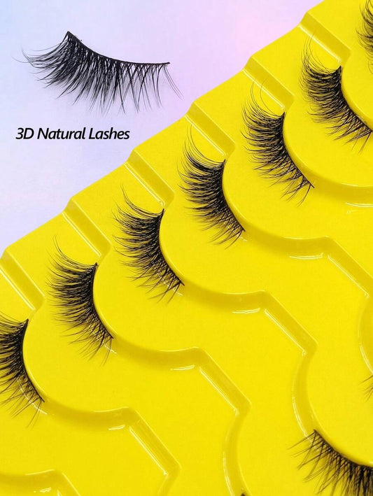 SHEIN Asiteo رموش 10 أزواج نصف العين طبيعية ناعمة وخفيفة