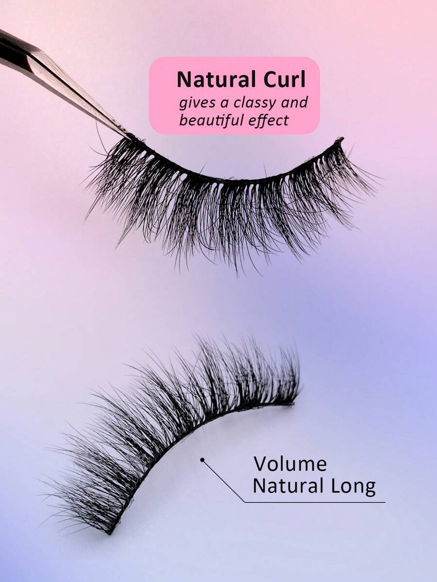 SHEIN Asiteo رموش 7 أزواج مزيفة طبيعية