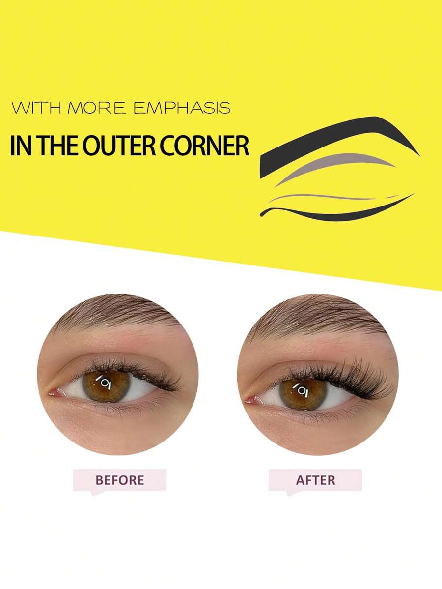 SHEIN طقم 5 أزواج رموش عين القطة النصفية