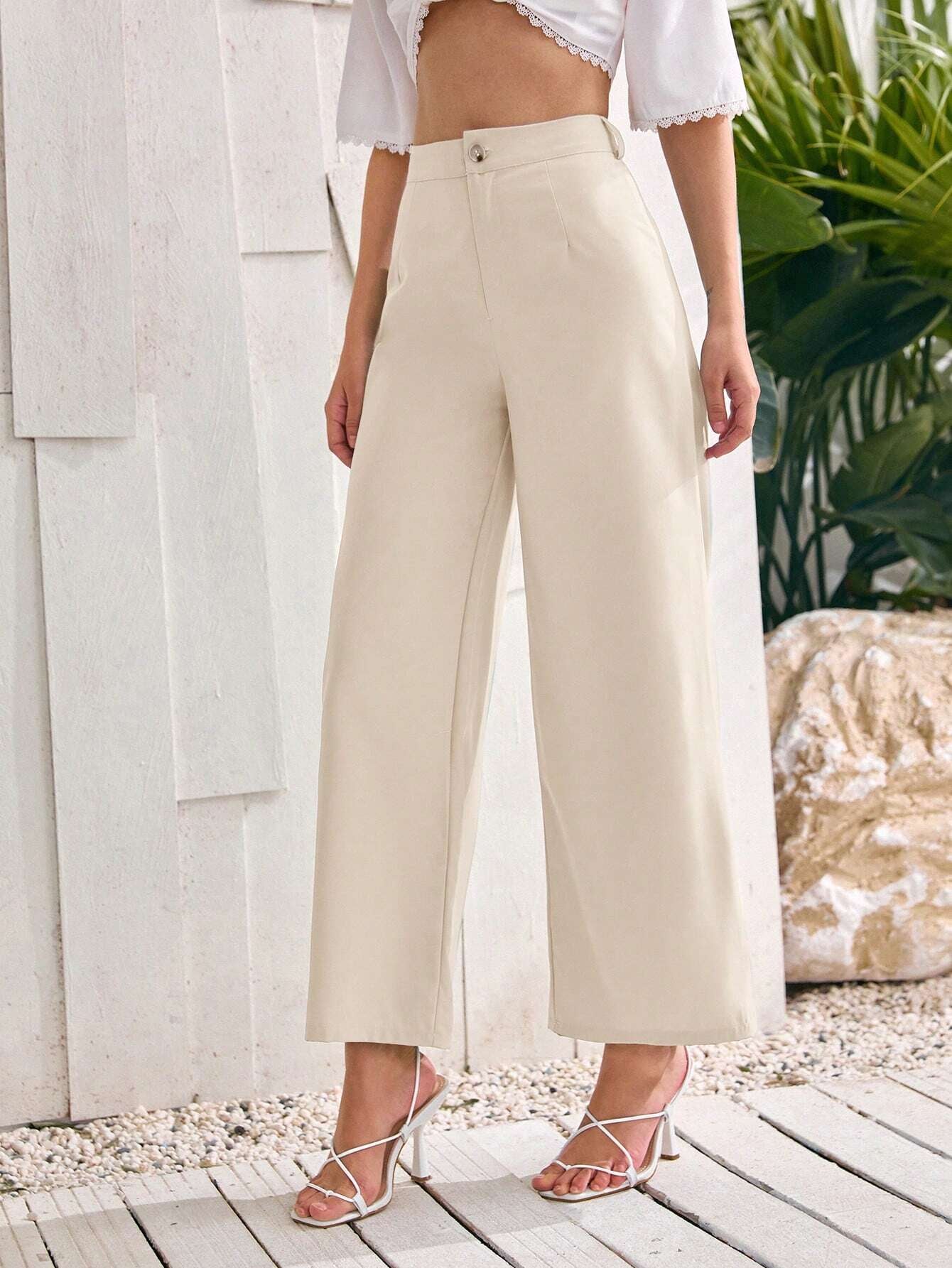 Privé Women'S Solid Color Loose Fit Pants