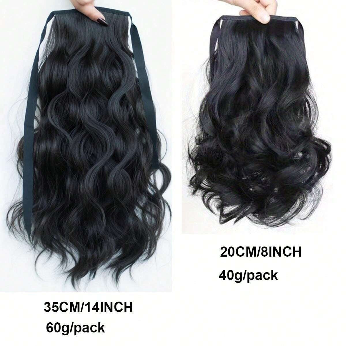SHEIN ذيل حصان بودي ويف مع شريط ربط ودبوس