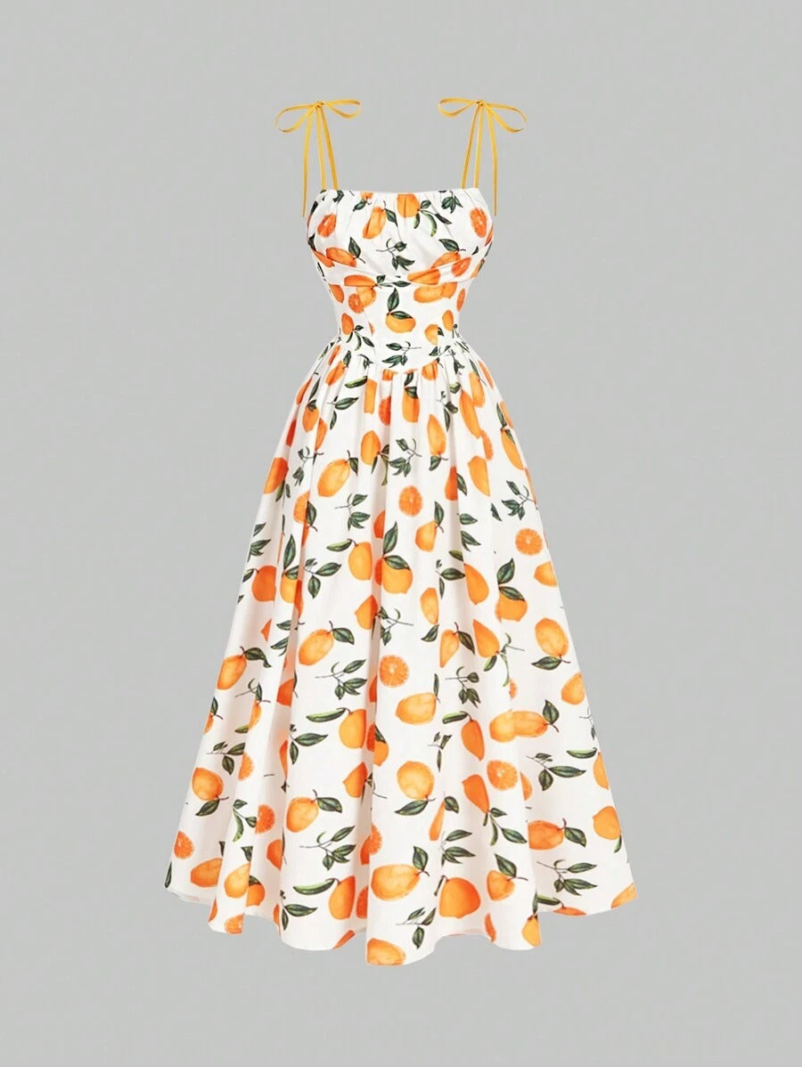 SHEIN MOD فستان صيفي بطبعة فواكه