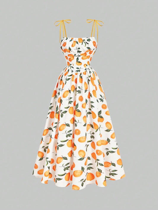 SHEIN MOD فستان صيفي  بطبعة فواكه