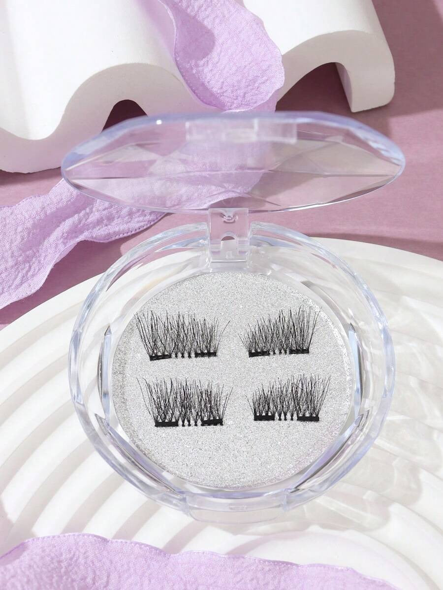 SHEIN زوج رموش مغناطيسية نصف العين ناعمة وطبيعية