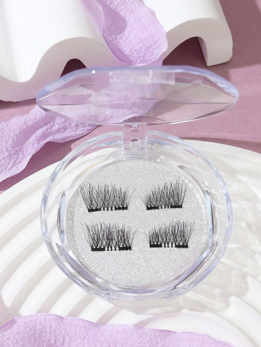 SHEIN زوج رموش مغناطيسية نصف العين ناعمة وطبيعية