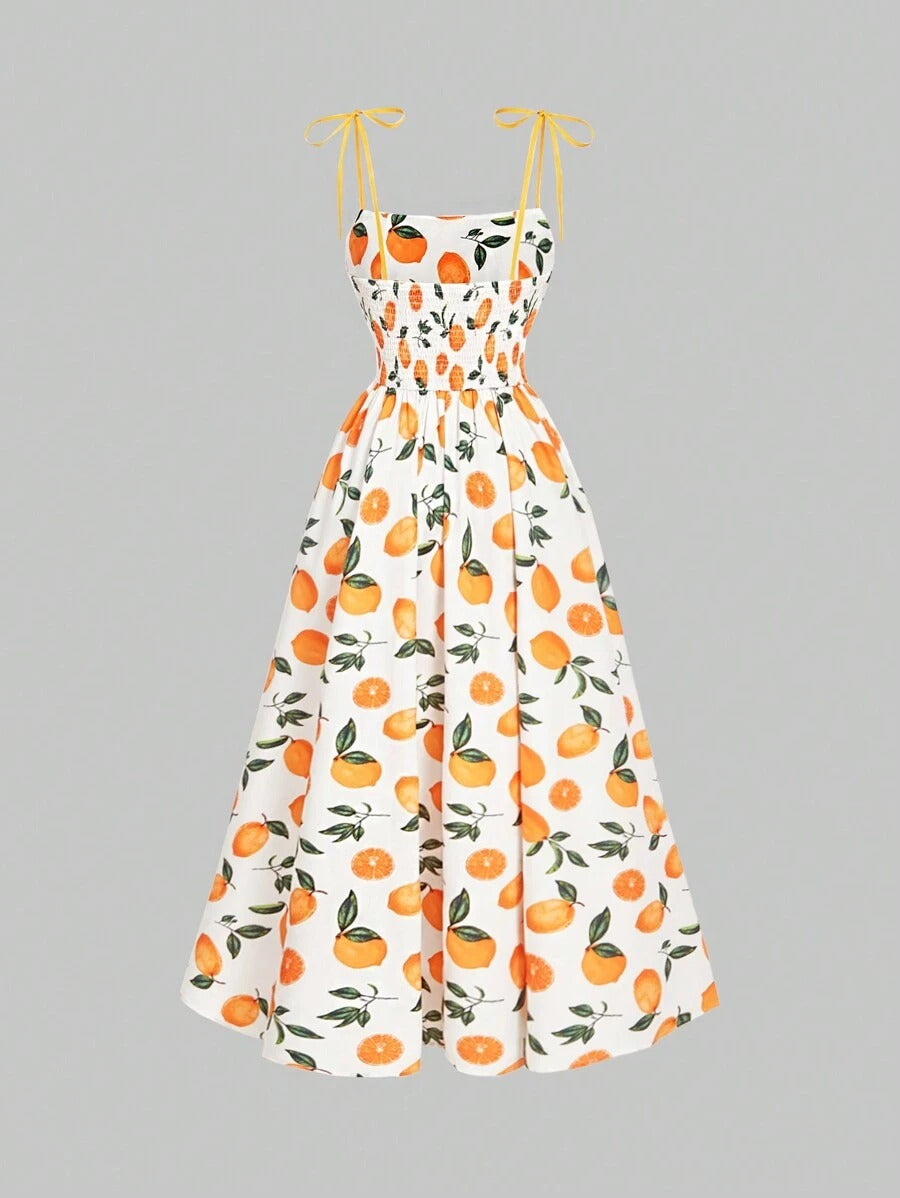 SHEIN MOD فستان صيفي بطبعة فواكه