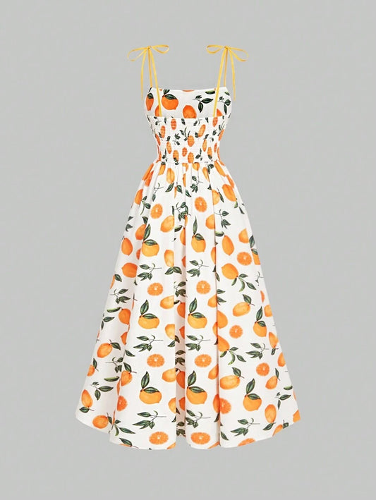 SHEIN MOD فستان صيفي  بطبعة فواكه