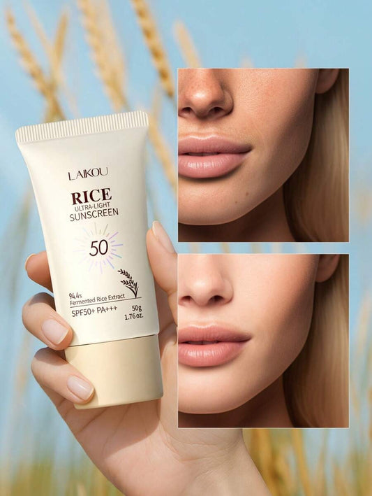 LAIKOU كريم واقي من الشمس بخلاصة الأرز لترطيب وحماية البشرة