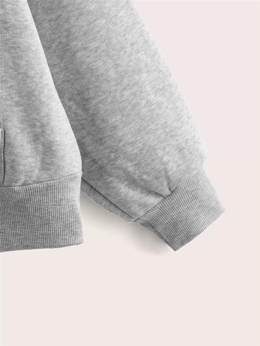 SHEIN INAWLY هودي رمادي مبطن حراري