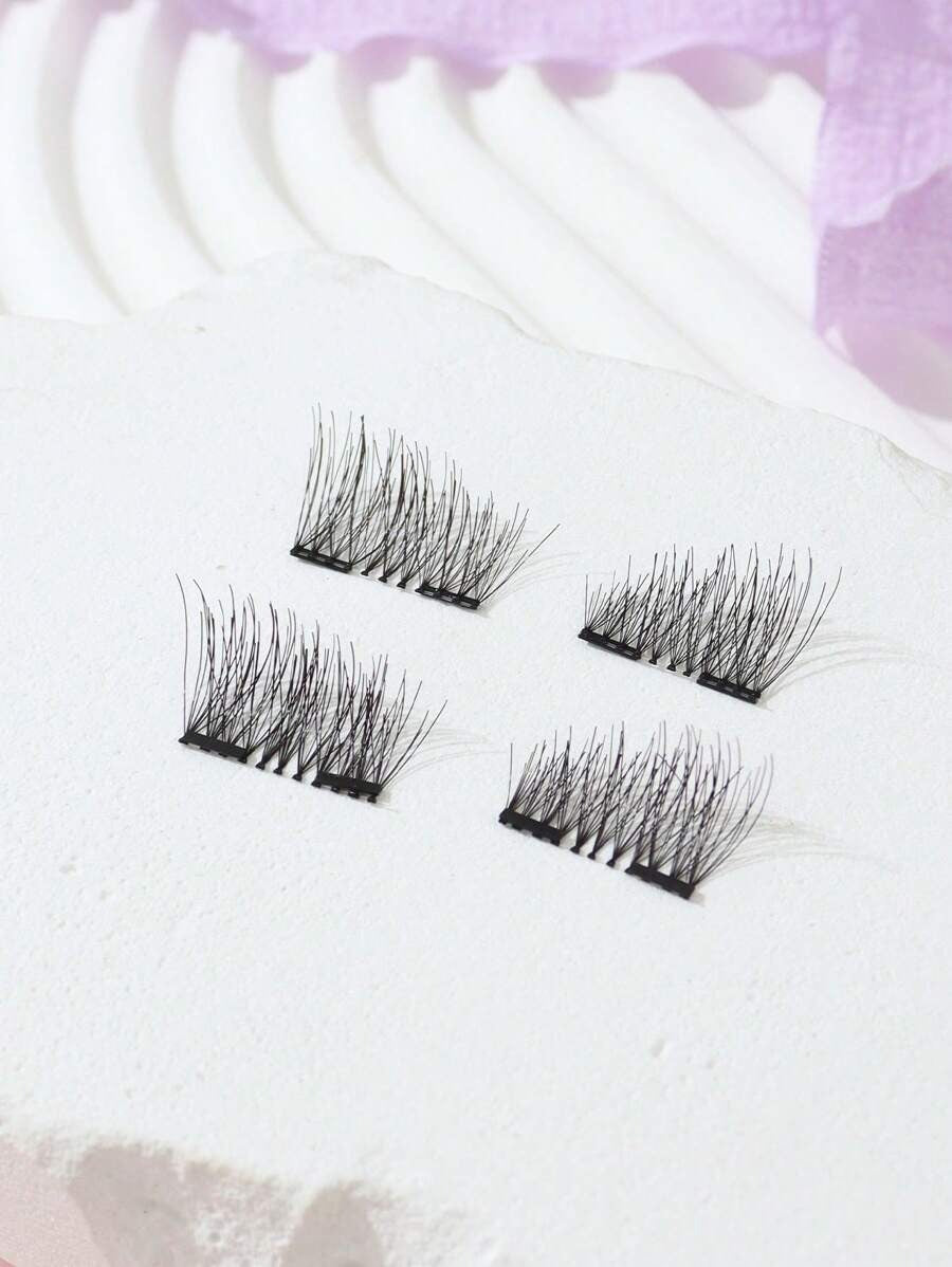 SHEIN زوج رموش مغناطيسية نصف العين ناعمة وطبيعية