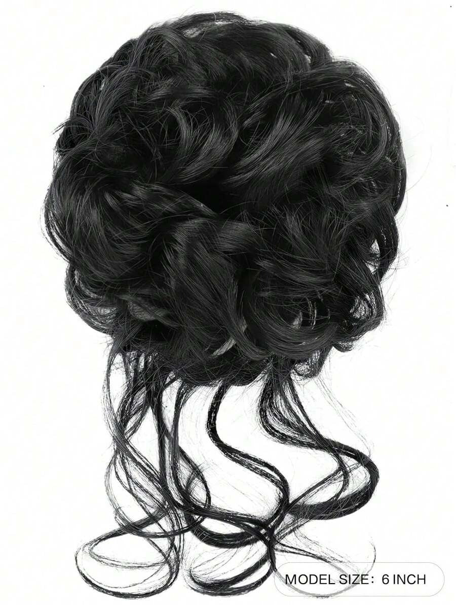 SHEIN وصلة شعر للكعكة خصل مجعدة بتصميم كثيف وطبيعي