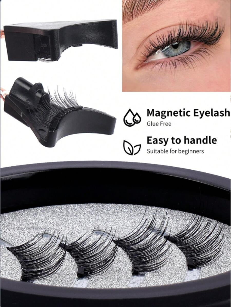 SHEIN Curl رموش مغناطيسية نصية وخفيفة