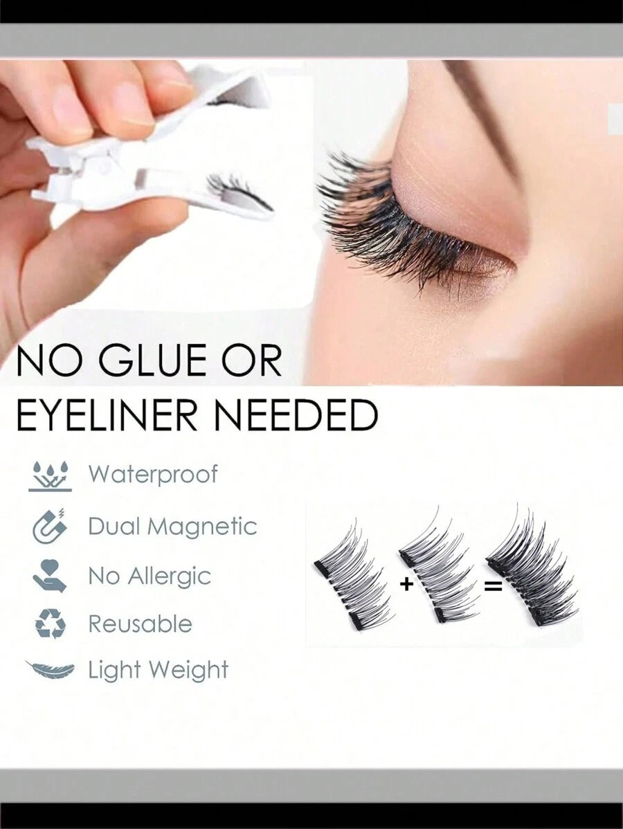 SHEIN Curl رموش مغناطيسية نصية وخفيفة