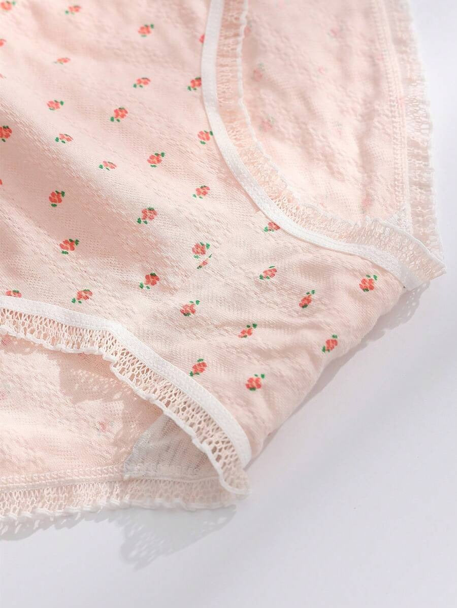 SHEIN طقم 5 سراويل داخلية ناعمة مزينة بفيونكات