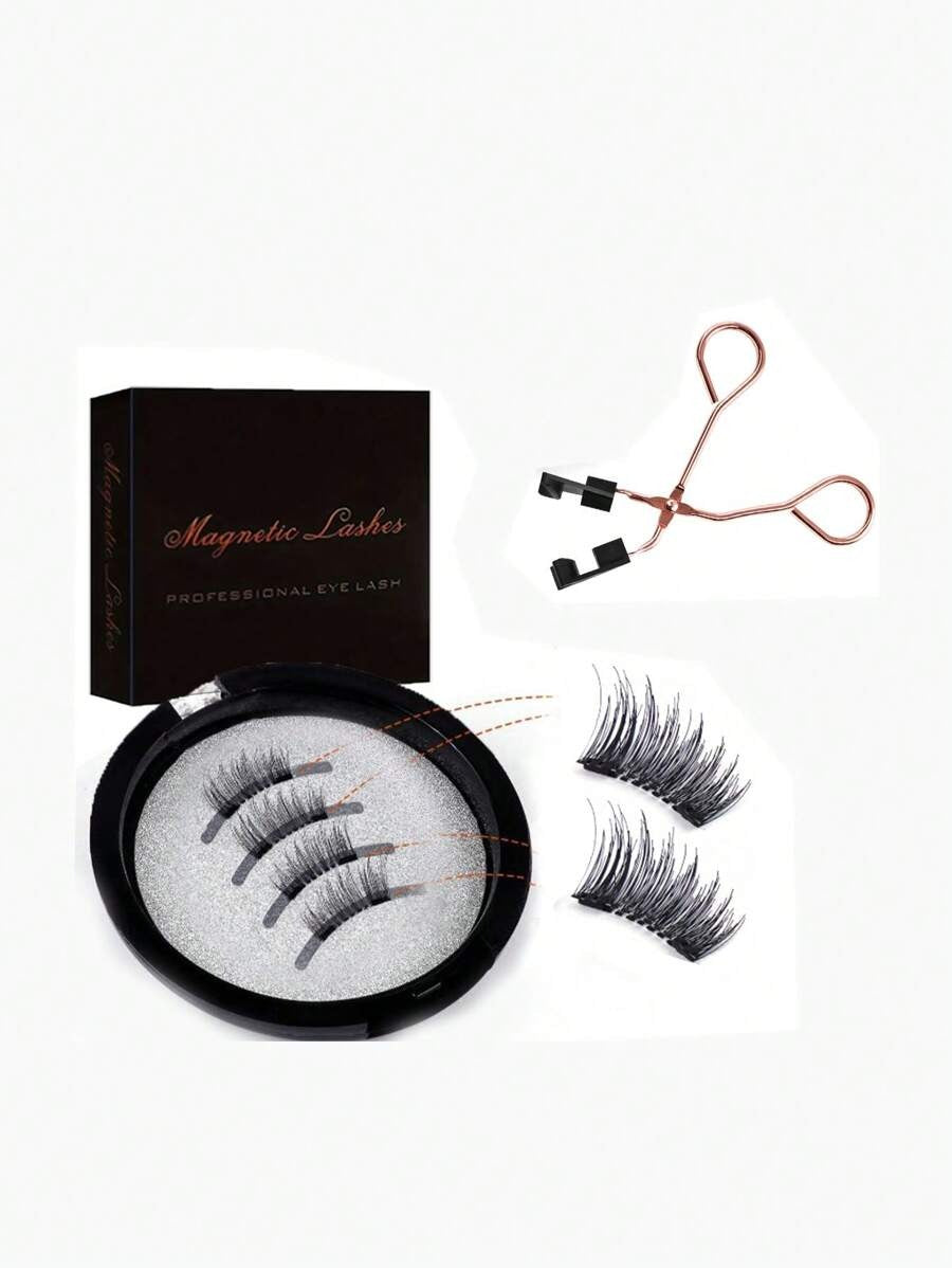 SHEIN Curl رموش مغناطيسية نصية وخفيفة