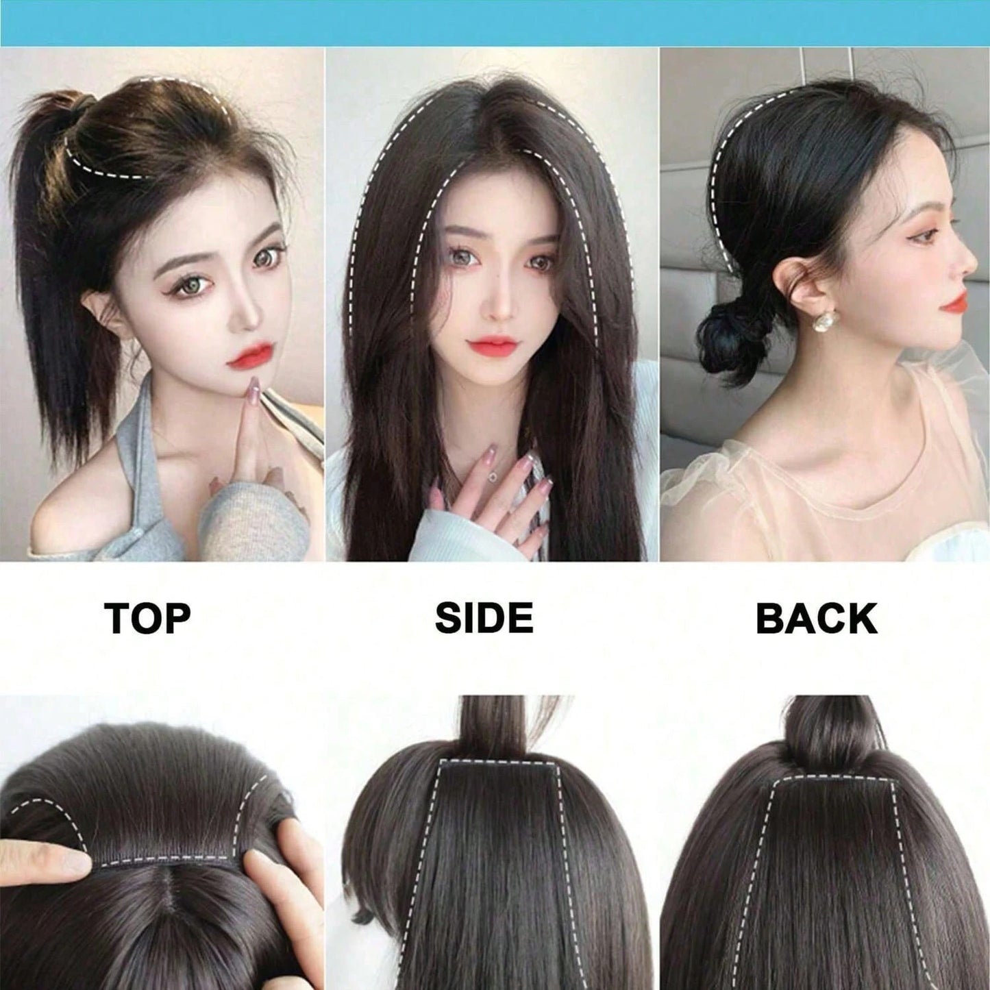 SHEIN وصلة شعر مستقيم لزيادة كثافة الشعر بشكل طبيعي
