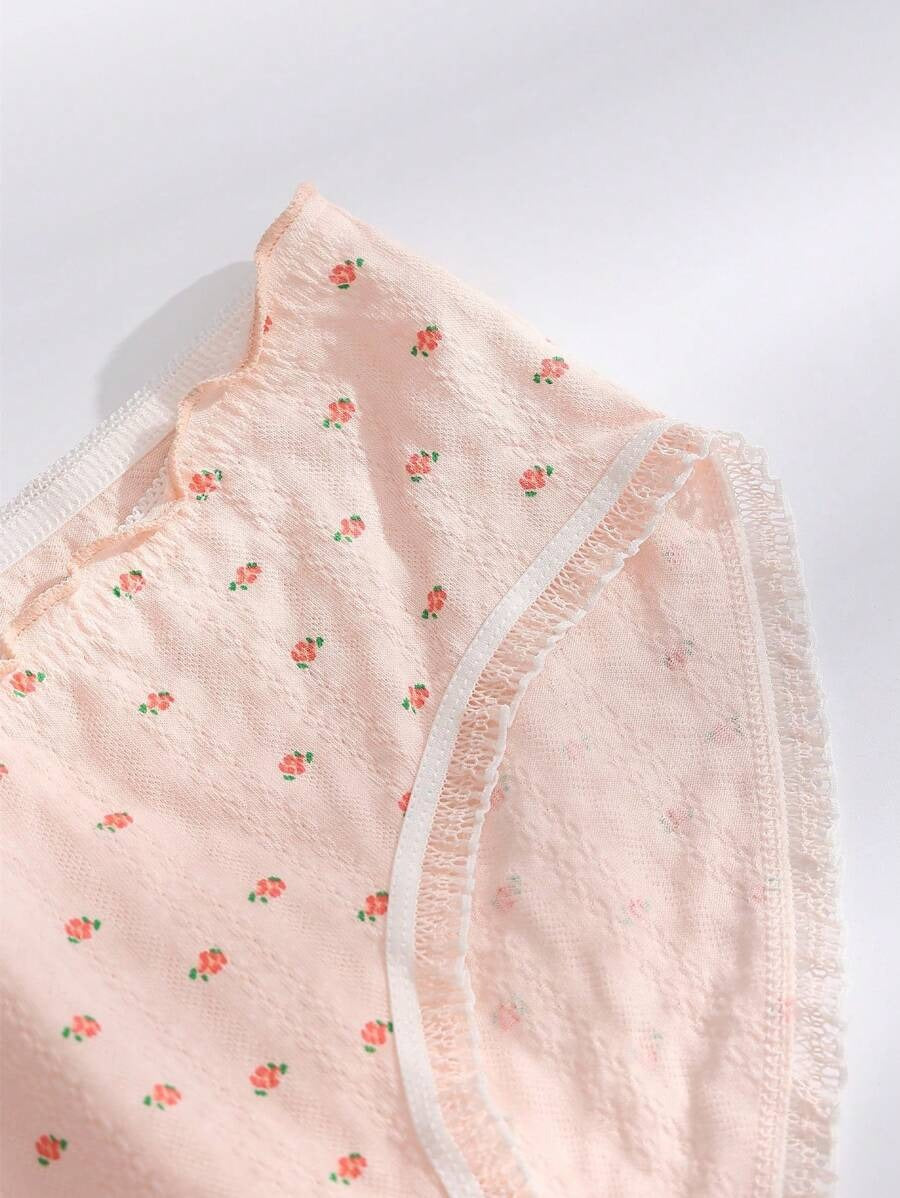 SHEIN طقم 5 سراويل داخلية ناعمة مزينة بفيونكات