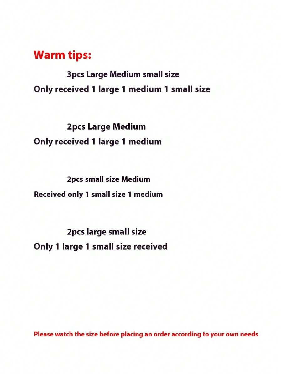 SHEIN مجموعة 3 قطع حقائب مكياج شفافة باللون الوردي