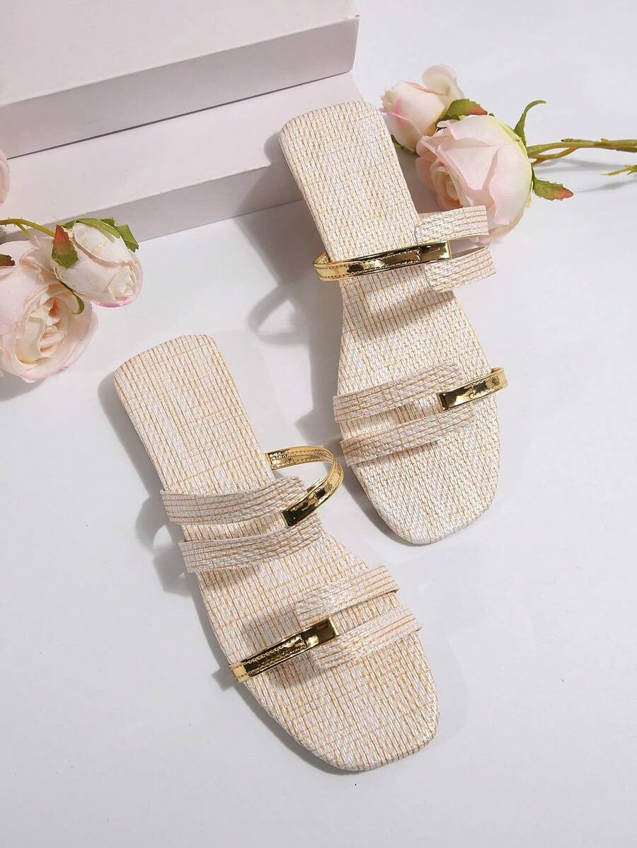 SHEIN صندل نسائي كاجوال لون بيج