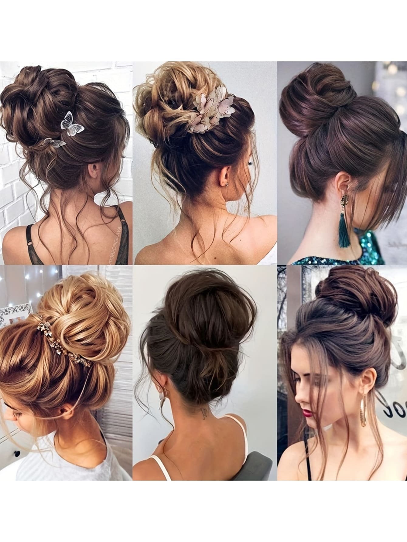 SHEIN كعكة شعر فوضوية بستايل مجعد