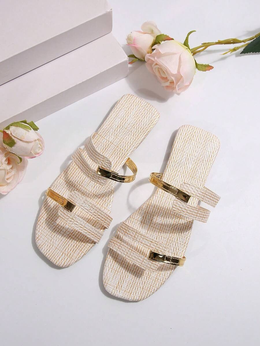 SHEIN صندل نسائي كاجوال لون بيج