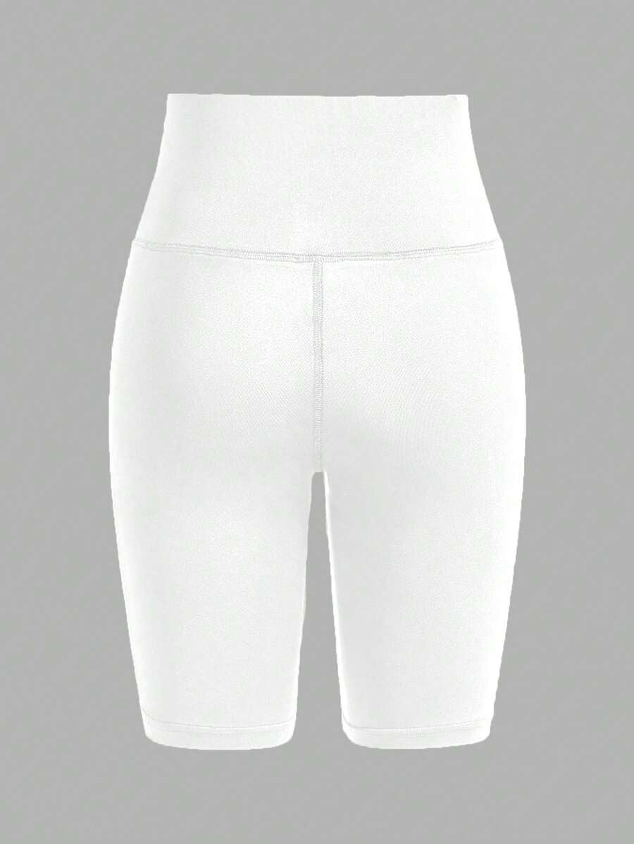 SHEIN شورت نسائي أبيض واسع بخصر عالي