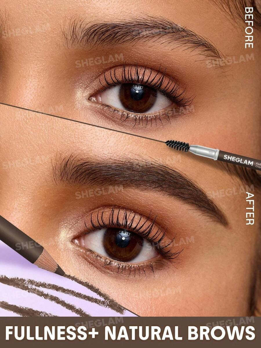 SHEGLAM Fluff Line Chocolate قلم حواجب سهل الاستخدام بتركيبة كريمية لون