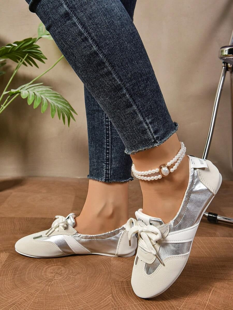 SHEIN حذاء كاجوال بلون فضي