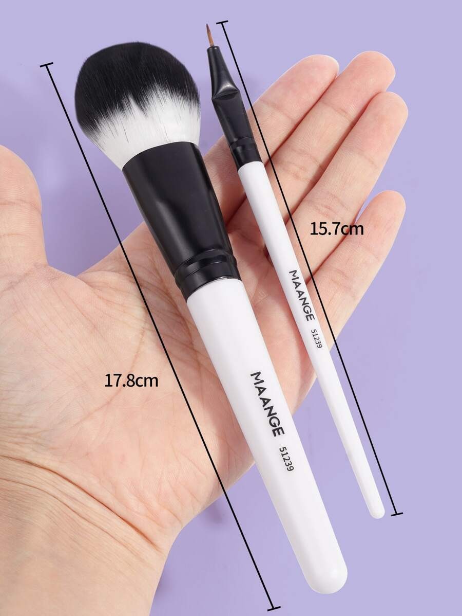 SHEIN MAANGE مجموعة فرش مكياج احترافية – 18 قطعة مع حقيبة